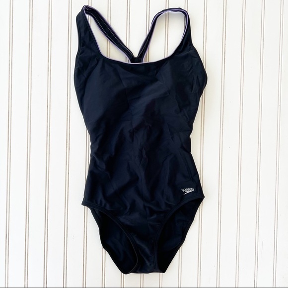 Speedo black one piece swimsuit Size 10 - Picture 3 of 8
